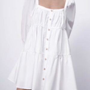 ZARA WOMAN POPLIN MINI DRESS